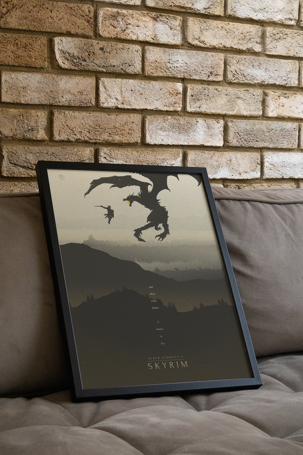 Elder Scrolls V Skyrim Video Game Poster [Edward]