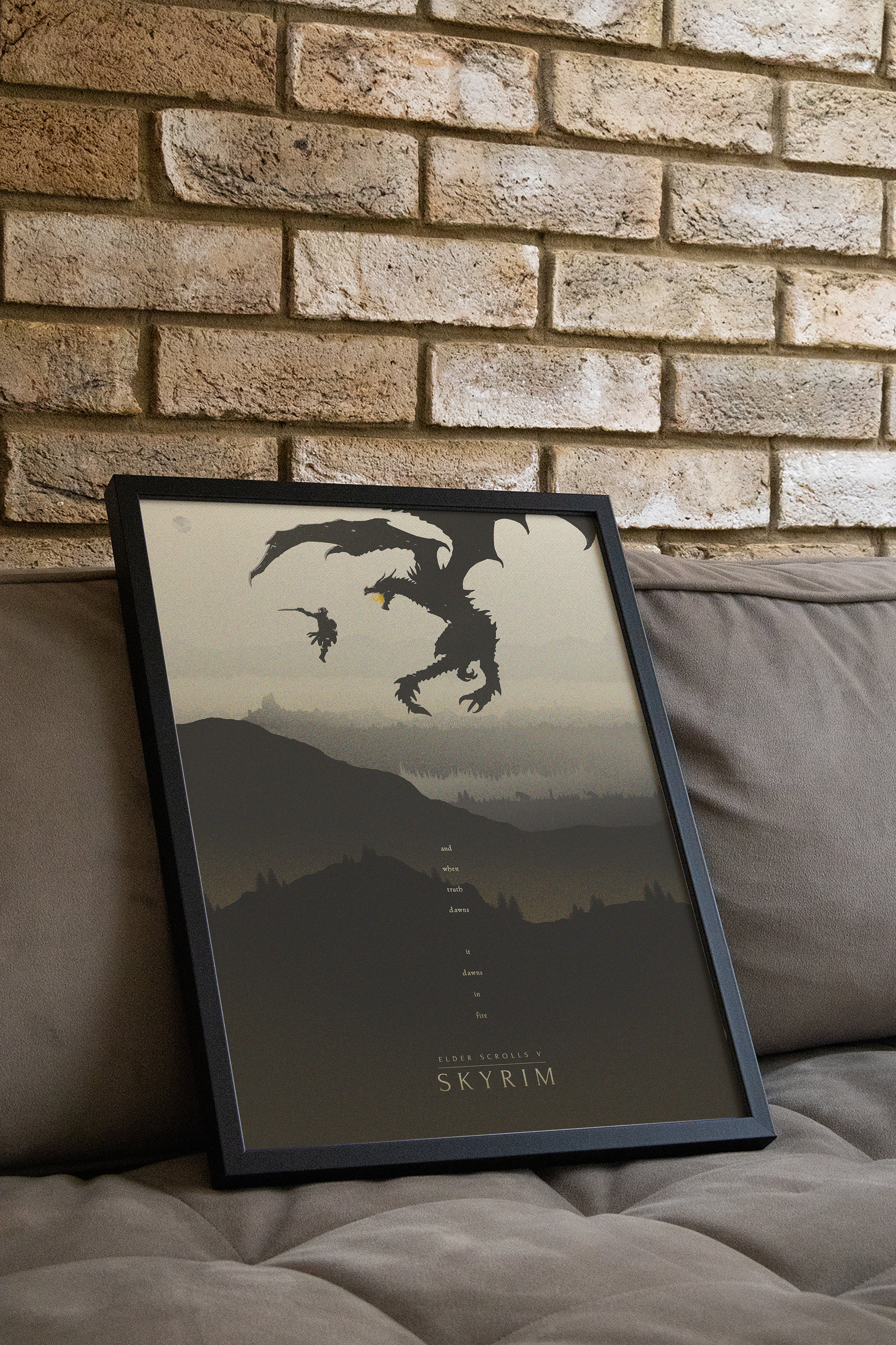 Elder Scrolls V Skyrim Video Game Poster [Edward]