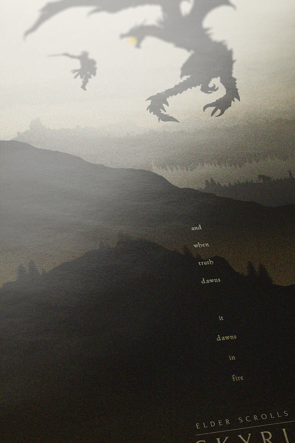 Elder Scrolls V Skyrim Video Game Poster [Edward]