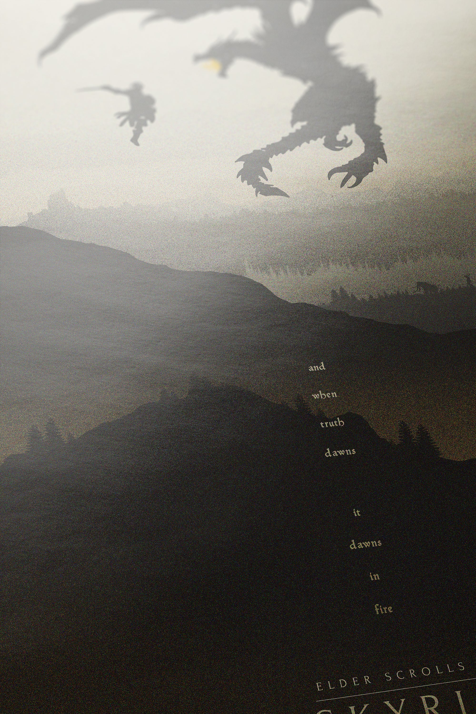 Elder Scrolls V Skyrim Video Game Poster [Edward]