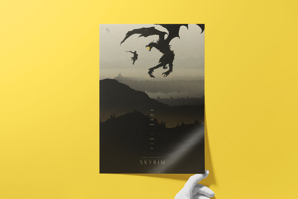Elder Scrolls V Skyrim Video Game Poster [Edward]